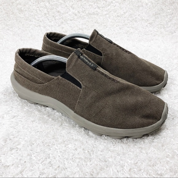 merrell canvas slip on